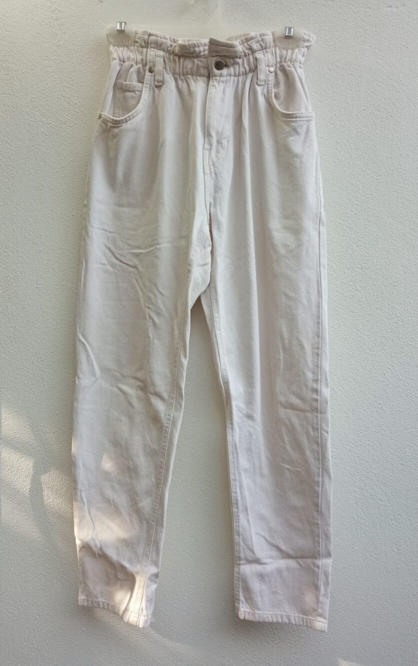 Forever 21 Paperbag Waist Straight Jeans Women's Tan High Rise 2-Button Size S